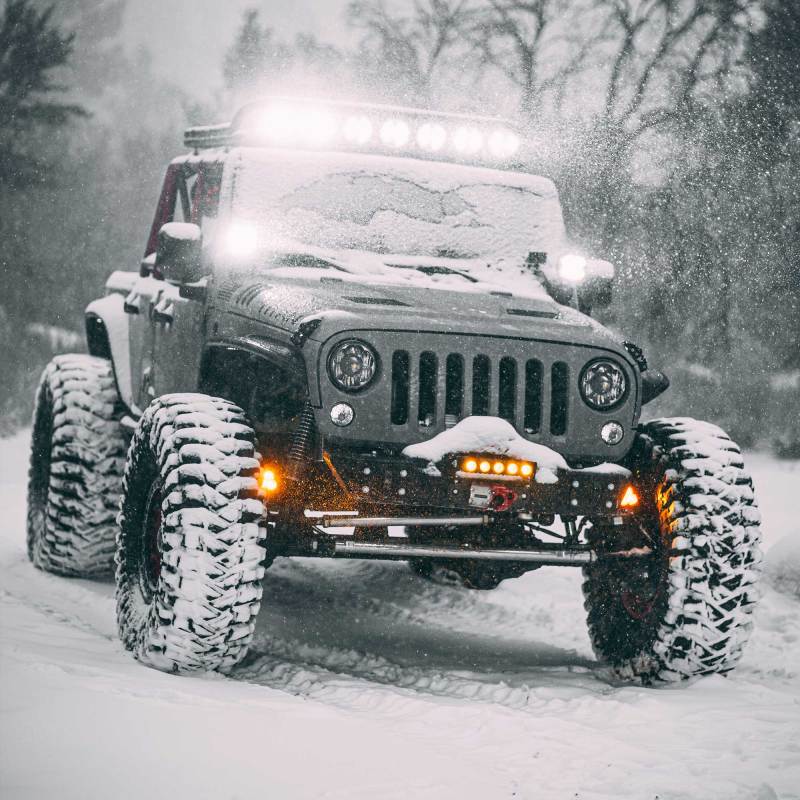 KC HiLiTES Jeep JK FLEX ERA 4 2-Light Sys Pillar Mount (80W Combo Beam)