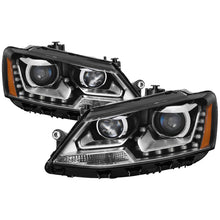 Cargar imagen en el visor de la galería, xTune Volkswagen Jetta 11-14 Halogen Model Only DRL Projector Headlights - Black PRO-JH-VJ11-DRL-BK