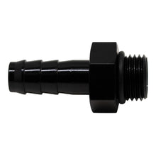 Cargar imagen en el visor de la galería, DeatschWerks 6AN ORB Male to 3/8in Male Triple Barb Fitting (Incl O-Ring) - Anodized Matte Black