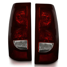 Cargar imagen en el visor de la galería, ANZO 2003-2006 Chevrolet Silverado 1500 Taillights Taillights Dark Red/Clear Lens (OE Style) (Pair)