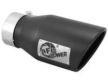 Cargar imagen en el visor de la galería, aFe Power Gas Exhaust Tip Black- 3 in In x 4.5 out X 9 in Long Bolt On (Black)