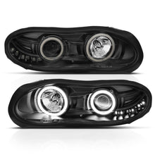 Cargar imagen en el visor de la galería, ANZO 1998-2002 Chevrolet Camaro Projector Headlights w/ Halo Black