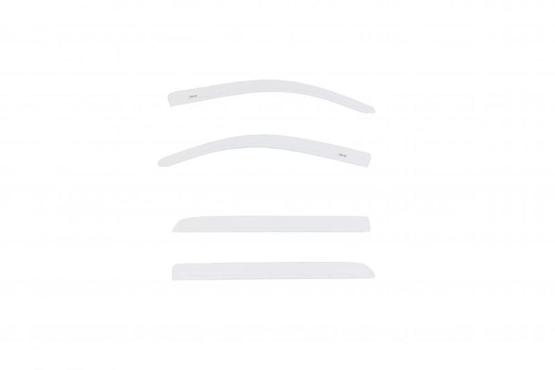 AVS 15-18 Chevy Silverado 1500 Crew Cab Low Profile Color Match Ventvisors 4pc - Summit White