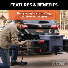 Load image into Gallery viewer, Curt 60in x 24in Basket-Style Cargo Carrier (Folding 2in Shank)