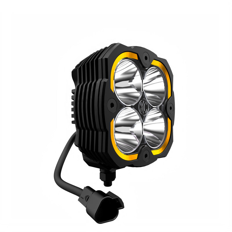 KC HiLiTES 18-23 Jeep JL/JT/4xe FLEX ERA 4 2-Light Sys Pillar Mount (80W Spot Beam)