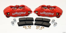 Cargar imagen en el visor de la galería, Wilwood DPHA Front Caliper &amp; Pad Kit Red Honda / Acura w/ 262mm OE Rotor