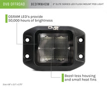 Cargar imagen en el visor de la galería, DV8 Offroad Elite Series 3in Cube LED Light 40W Spot 3W LED