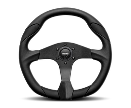Momo Quark Steering Wheel 350 mm - Black Poly/Black Spokes/Black Inserts