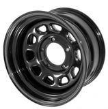 Rugged Ridge Black D Window Wheel 15x8-in 5x4.5-In bolt pattern