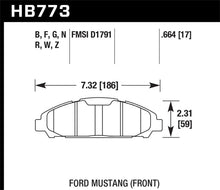 Cargar imagen en el visor de la galería, Hawk 15-17 Ford Mustang HPS 5.0 Front Brake Pads