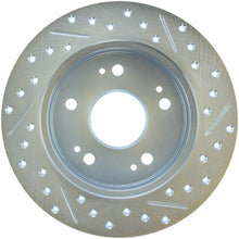 Cargar imagen en el visor de la galería, StopTech Select Sport 06-15 Honda Civic Si Slotted and Drilled Right Rear Rotor