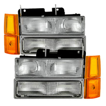 Cargar imagen en el visor de la galería, Xtune GMC Yukon 94-99 Headlights w/ Corner &amp; Parking Lights 8pcs Sets - OEM HD-JH-GCK94-OE-C-SET