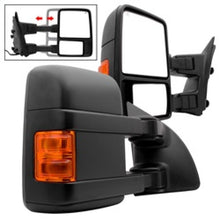 Cargar imagen en el visor de la galería, Xtune Pair G2 Ford Superduty 99-07 Heated Amber Signal Telescoping Mirrors MIR-FDSD99S-G2-PW-AM-SET