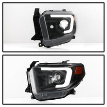 Cargar imagen en el visor de la galería, Spyder 14-17 Toyota Tundra(SR/SR5) Light Bar Projector Headlights - LED - Black PRO-YD-TTU14AP-BK