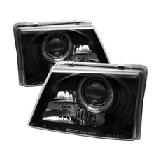 Cargar imagen en el visor de la galería, Spyder Ford Ranger 98-00 Projector Headlights LED Halo Black High 9005 Low H1 PRO-YD-FR98-BK