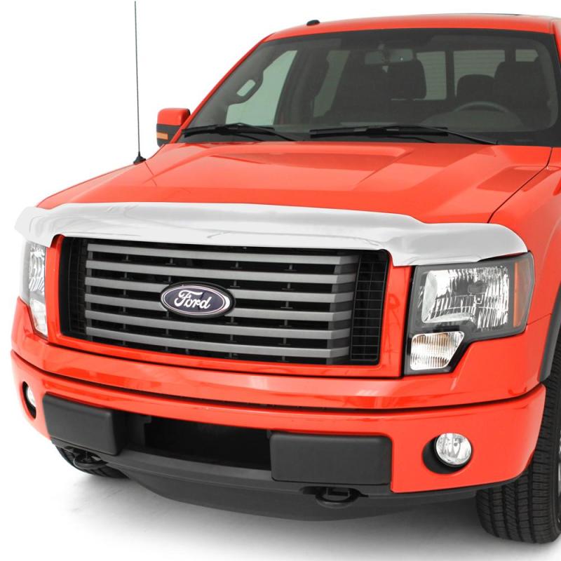 AVS 08-10 Ford F-250 (Behind Grille) High Profile Hood Shield - Chrome