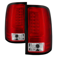 Cargar imagen en el visor de la galería, Spyder 07-13 GMC Sierra 1500 V2 Light Bar LED Tail Lights - Red Clear (ALT-YD-GS07V2-LBLED-RC)