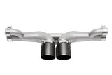 SOUL 14-19 Porsche 991 GT3 Center Muffler Bypass Exhaust - 4in Slash Cut Satin Black Tips