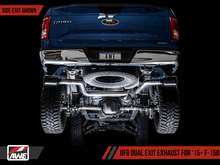 Load image into Gallery viewer, AWE Tuning 2015+ Ford F-150 0FG Dual Exit Performance Exhaust System w/5in Diamond Black Tips