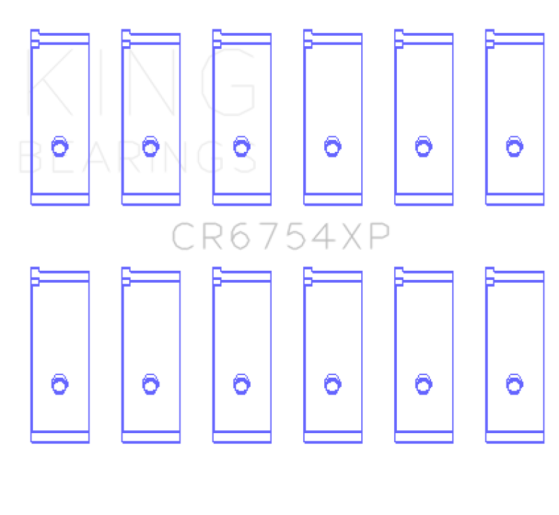 King Toyota 2JZGE / 2JZGTE 24V 3.0L (Size +0.5mm) Rod Bearing Set