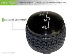 Cargar imagen en el visor de la galería, DV8 Offroad 1987-1995 Jeep YJ 4WD Transfer Case Knob Black