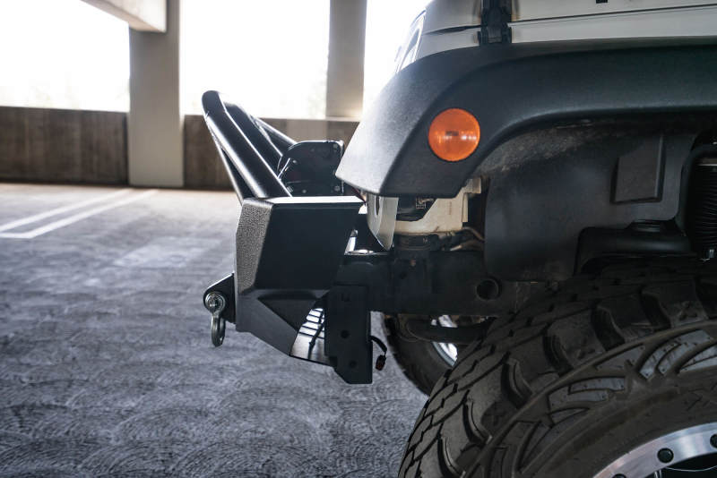 DV8 Offroad 07-18 Jeep Wrangler JK/JL FS-12 Mid Length Steel Front Bumper w/ Fog Lights