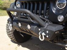 Cargar imagen en el visor de la galería, DV8 Offroad 07-18 Jeep Wrangler JK/JL FS-11 Stubby Mid Length Steel Front Bumper w/ Winch Plate