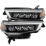 AlphaRex 14-20 Toyota 4Runner NOVA LED Projector Headlights Plank Style Black w/Activation Light