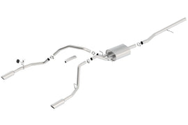 Borla 14 Silv/Sierra 1500 C/B Touring Exhaust /2.75in in Muffler 2.25inout 4inTIp SS Rear Exit