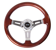Cargar imagen en el visor de la galería, NRG Classic Wood Grain Steering Wheel (330mm) Wood Grain w/Chrome 3-Spoke Center