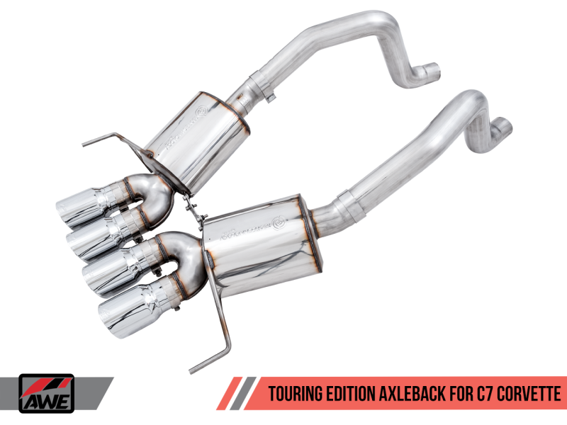 AWE Tuning 14-19 Chevy Corvette C7 Z06/ZR1 (w/o AFM) Touring Edition Axle-Back Exhaust w/Chrome Tips