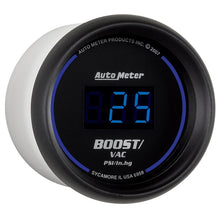 Load image into Gallery viewer, Autometer Cobalt Digital 52.4mm Black Vacuum/Boost Gauge