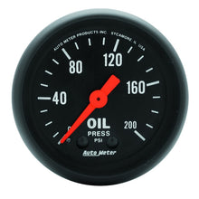 Cargar imagen en el visor de la galería, Autometer Z Series 52mm 0-200 PSI Mechanical Oil Pressure Gauge