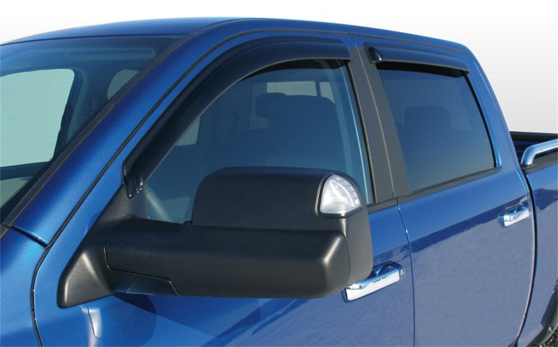 Stampede 2009-2018 Dodge Ram 1500 Crew Cab Pickup Tape-Onz Sidewind Deflector 4pc - Smoke