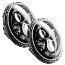 Cargar imagen en el visor de la galería, Oracle 7in High Powered LED Headlights - Black Bezel - Red SEE WARRANTY