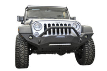 Cargar imagen en el visor de la galería, DV8 Offroad 07-18 Wrangler JK FS-18 Mid Length Steel Front Bumper w/ Fog Lights