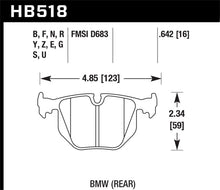 Cargar imagen en el visor de la galería, Hawk 2001-2006 BMW 330Ci HPS 5.0 Rear Brake Pads