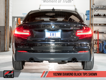 Cargar imagen en el visor de la galería, AWE Tuning BMW F22 M235i / M240i Touring Edition Axle-Back Exhaust - Diamond Black Tips (102mm)