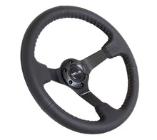 Cargar imagen en el visor de la galería, NRG Reinforced Steering Wheel (350mm / 3in. Deep) Bk Leather w/Bk BBall Stitch (Odi Bakchis Edition)