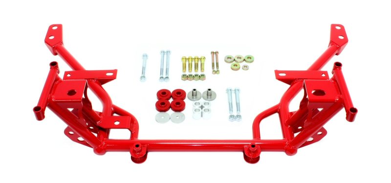 BMR 05-14 S197 Mustang K-Member w/ STD. Motor Mounts and STD. Rack Mounts - Red