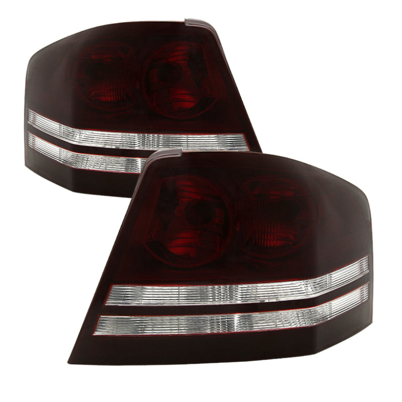 Xtune Dodge Avenger 2008-2010 OEM Style Tail Lights Dark Red ALT-JH-DA08-OE-RSM