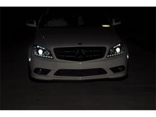 Cargar imagen en el visor de la galería, Spyder Mercedes Benz C-Class 08-11 Projector Headlights Halogen - DRL Blk PRO-YD-MBW20408-DRL-BK