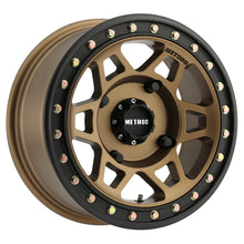 Cargar imagen en el visor de la galería, Method MR405 UTV Beadlock 15x7 5+2/38mm Offset 4x136 106mm CB Method Bronze Wheel - Matte Black Ring