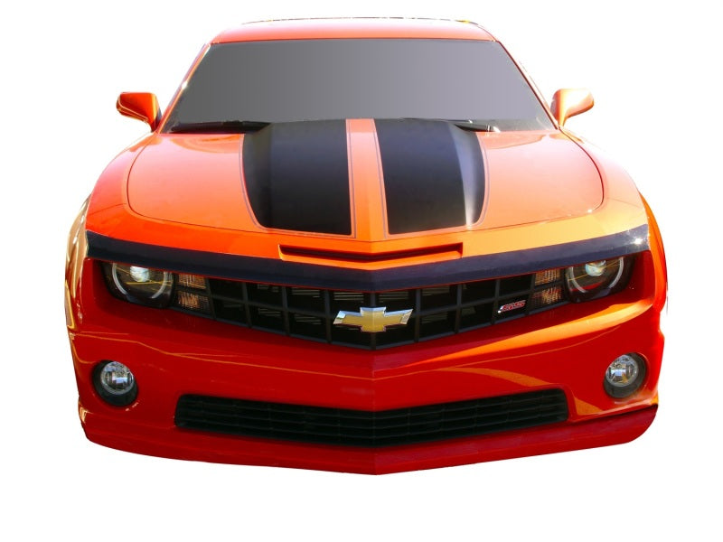 AVS 10-15 Chevy Camaro (Grille Fascia Mount) Aeroskin Low Profile Acrylic Hood Shield - Smoke