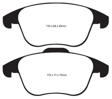 Cargar imagen en el visor de la galería, EBC 15-19 Audi Q3 2.0 Turbo Greenstuff Front Brake Pads
