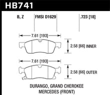 Cargar imagen en el visor de la galería, Hawk 13-15 Mercedes-Benz GL350/450 12-15 ML350 2015 ML250 HPS 5.0 Front Brake Pads