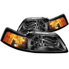 Cargar imagen en el visor de la galería, ANZO 1999-2004 Ford Mustang Crystal Headlights Black