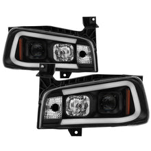 Cargar imagen en el visor de la galería, Spyder Dodge Charger 06-10 Projector Headlights - LED Light Bar - Black PRO-YD-DCH05V2-LB-BK