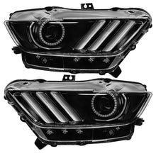 Cargar imagen en el visor de la galería, Oracle 15-17 Ford Mustang Dynamic RGB+A Pre-Assembled Headlights - Black Edition - SEE WARRANTY