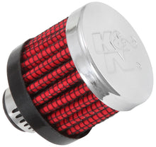 Cargar imagen en el visor de la galería, K&amp;N .315/.431 Flange 1 3/8 inch OD 1.5 inch H Clamp On Crankcase Vent Filter